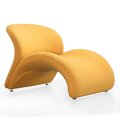 Manhattan Comfort Rosebud Accent Chair in Yellow AC013-YL